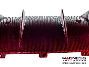 Alfa Romeo Giulia Rear Diffuser - Carbon Fiber - Quadrifoglio Model - Light Red Candy Alfa Romeo Giulia Rear Diffuser - Carbon Fiber - Quadrifoglio Model - Light Red Candy